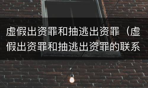 虚假出资罪和抽逃出资罪（虚假出资罪和抽逃出资罪的联系与区别）
