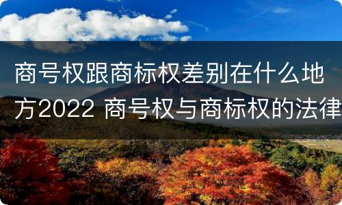 商号权跟商标权差别在什么地方2022 商号权与商标权的法律冲突与解决