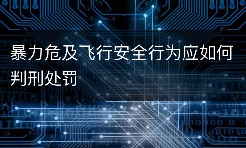 暴力危及飞行安全行为应如何判刑处罚
