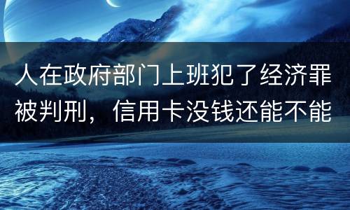 人在政府部门上班犯了经济罪被判刑，信用卡没钱还能不能向银行申请延缓还款期限