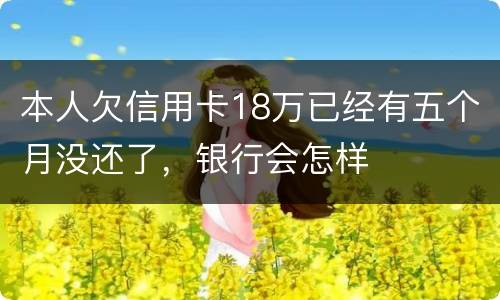 本人欠信用卡18万已经有五个月没还了，银行会怎样