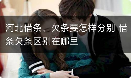 河北借条、欠条要怎样分别 借条欠条区别在哪里