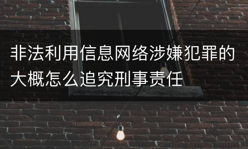 非法利用信息网络涉嫌犯罪的大概怎么追究刑事责任