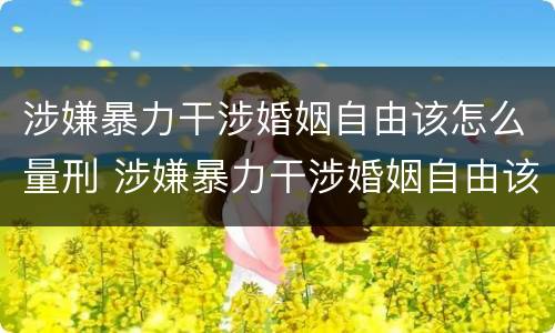 涉嫌暴力干涉婚姻自由该怎么量刑 涉嫌暴力干涉婚姻自由该怎么量刑呢