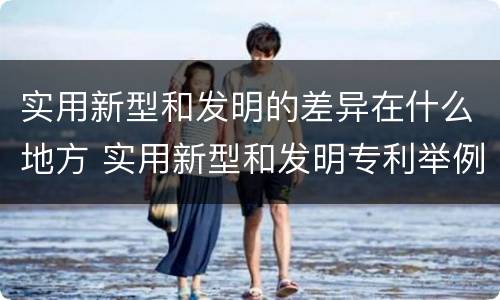 实用新型和发明的差异在什么地方 实用新型和发明专利举例