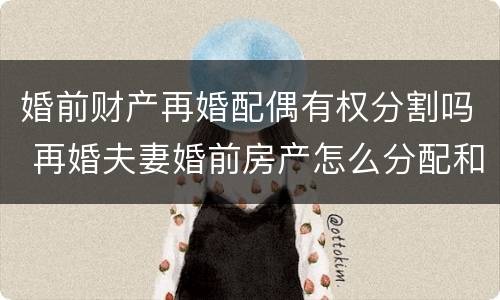 婚前财产再婚配偶有权分割吗 再婚夫妻婚前房产怎么分配和继承