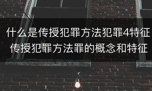 什么是传授犯罪方法犯罪4特征 传授犯罪方法罪的概念和特征是什么