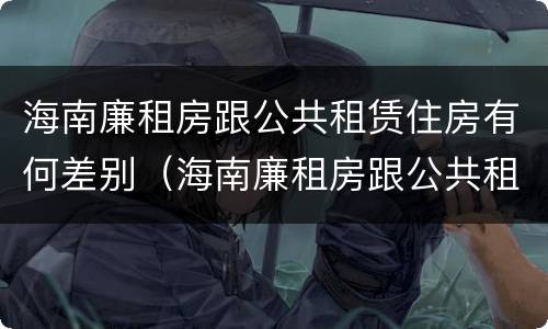 海南廉租房跟公共租赁住房有何差别（海南廉租房跟公共租赁住房有何差别呢）