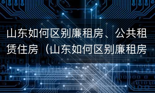 山东如何区别廉租房、公共租赁住房（山东如何区别廉租房,公共租赁住房和住宅）