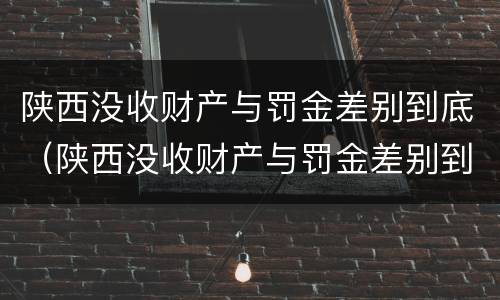 陕西没收财产与罚金差别到底（陕西没收财产与罚金差别到底有多大）