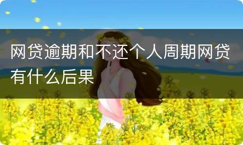 网贷逾期和不还个人周期网贷有什么后果