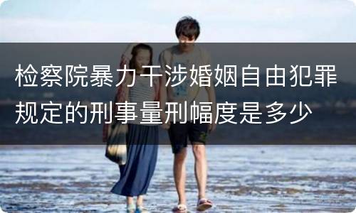 检察院暴力干涉婚姻自由犯罪规定的刑事量刑幅度是多少