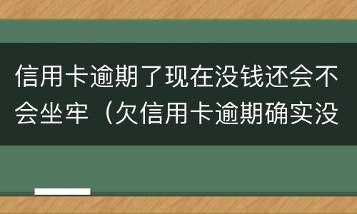 信用卡逾期了现在没钱还会不会坐牢（欠信用卡逾期确实没能力还怎么办）