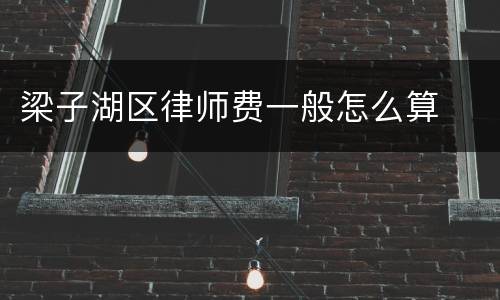 梁子湖区律师费一般怎么算
