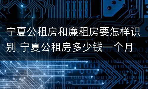 宁夏公租房和廉租房要怎样识别 宁夏公租房多少钱一个月