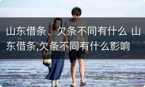 山东借条、欠条不同有什么 山东借条,欠条不同有什么影响