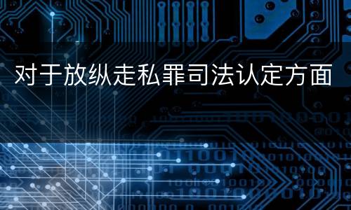 对于放纵走私罪司法认定方面