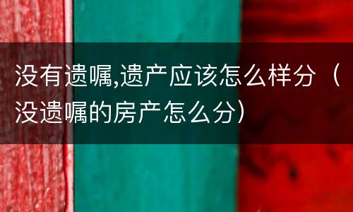没有遗嘱,遗产应该怎么样分（没遗嘱的房产怎么分）