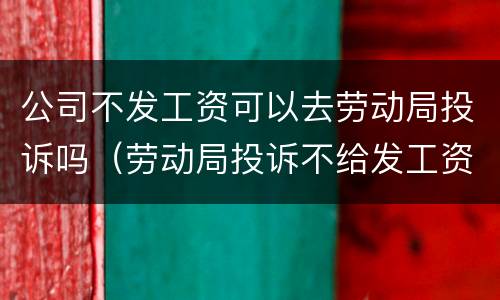 公司不发工资可以去劳动局投诉吗（劳动局投诉不给发工资怎么处理）