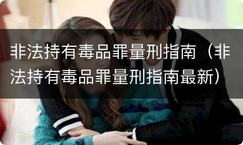 非法持有毒品罪量刑指南（非法持有毒品罪量刑指南最新）