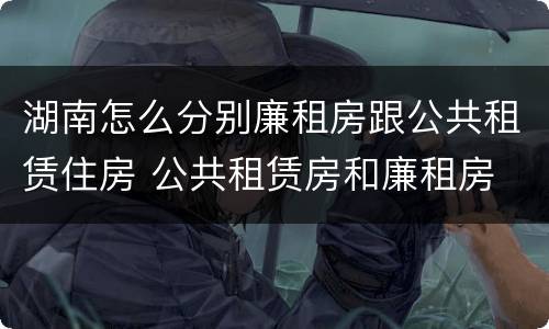 湖南怎么分别廉租房跟公共租赁住房 公共租赁房和廉租房