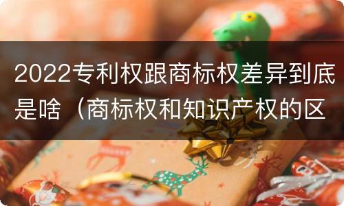 2022专利权跟商标权差异到底是啥（商标权和知识产权的区别）