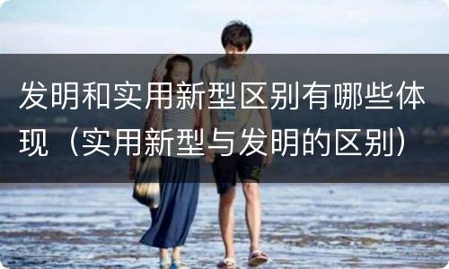 发明和实用新型区别有哪些体现（实用新型与发明的区别）