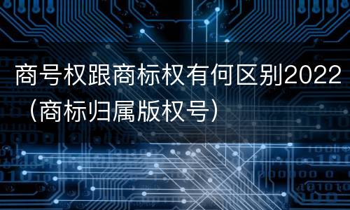 商号权跟商标权有何区别2022（商标归属版权号）