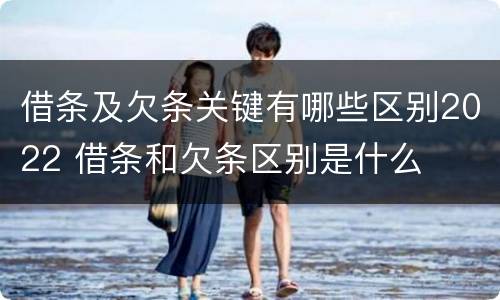 借条及欠条关键有哪些区别2022 借条和欠条区别是什么