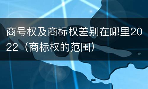 商号权及商标权差别在哪里2022（商标权的范围）