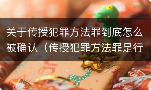关于传授犯罪方法罪到底怎么被确认（传授犯罪方法罪是行为犯吗）