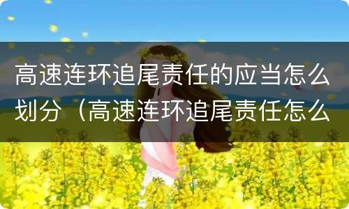 高速连环追尾责任的应当怎么划分（高速连环追尾责任怎么处理）