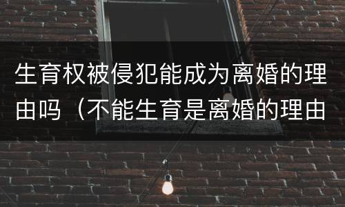 生育权被侵犯能成为离婚的理由吗（不能生育是离婚的理由吗）