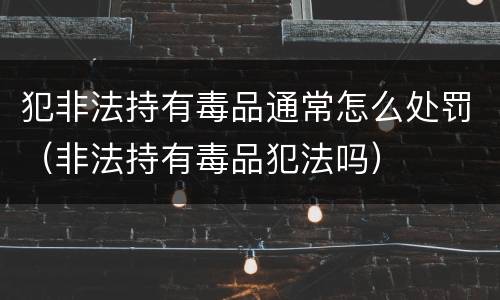 犯非法持有毒品通常怎么处罚（非法持有毒品犯法吗）
