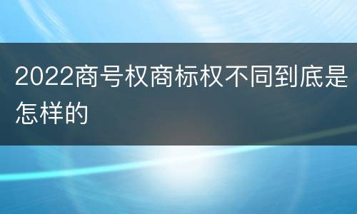 2022商号权商标权不同到底是怎样的