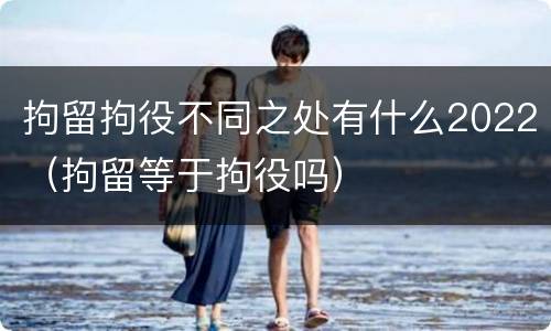 拘留拘役不同之处有什么2022（拘留等于拘役吗）