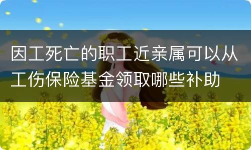 因工死亡的职工近亲属可以从工伤保险基金领取哪些补助