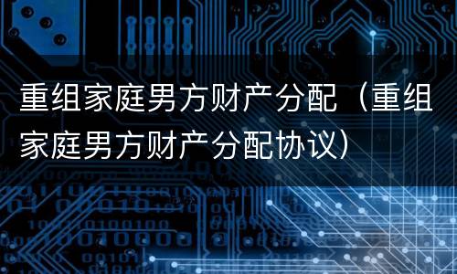 重组家庭男方财产分配（重组家庭男方财产分配协议）
