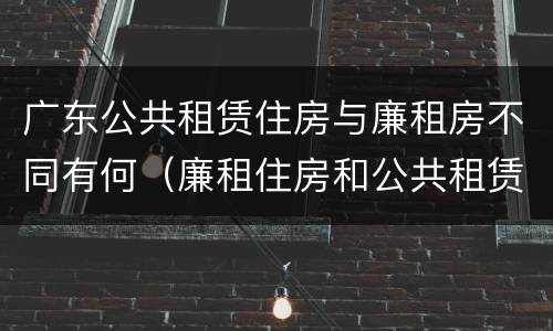 广东公共租赁住房与廉租房不同有何（廉租住房和公共租赁住房的区别和联系）
