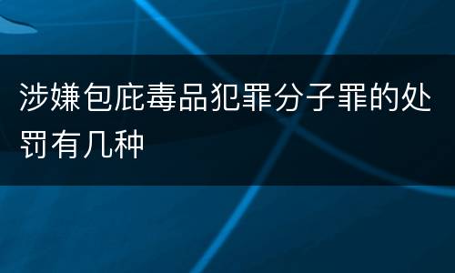 涉嫌包庇毒品犯罪分子罪的处罚有几种