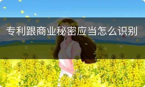专利跟商业秘密应当怎么识别