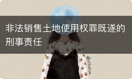 非法销售土地使用权罪既遂的刑事责任