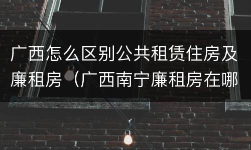 广西怎么区别公共租赁住房及廉租房（广西南宁廉租房在哪个区域）