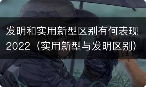 发明和实用新型区别有何表现2022（实用新型与发明区别）