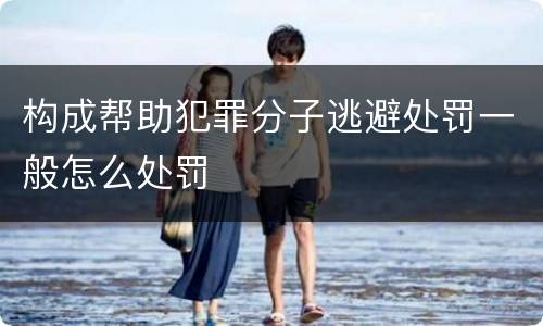 构成帮助犯罪分子逃避处罚一般怎么处罚