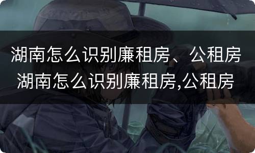湖南怎么识别廉租房、公租房 湖南怎么识别廉租房,公租房是否合法