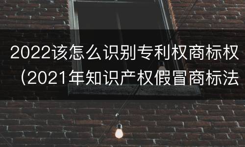 2022该怎么识别专利权商标权（2021年知识产权假冒商标法）