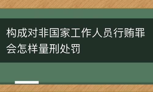 构成对非国家工作人员行贿罪会怎样量刑处罚