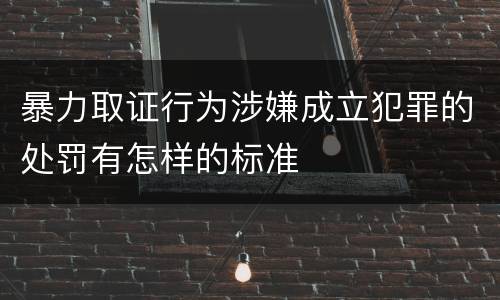 暴力取证行为涉嫌成立犯罪的处罚有怎样的标准