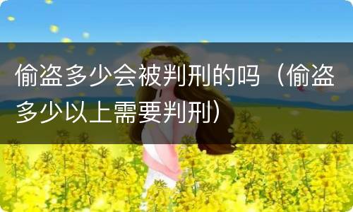 偷盗多少会被判刑的吗（偷盗多少以上需要判刑）